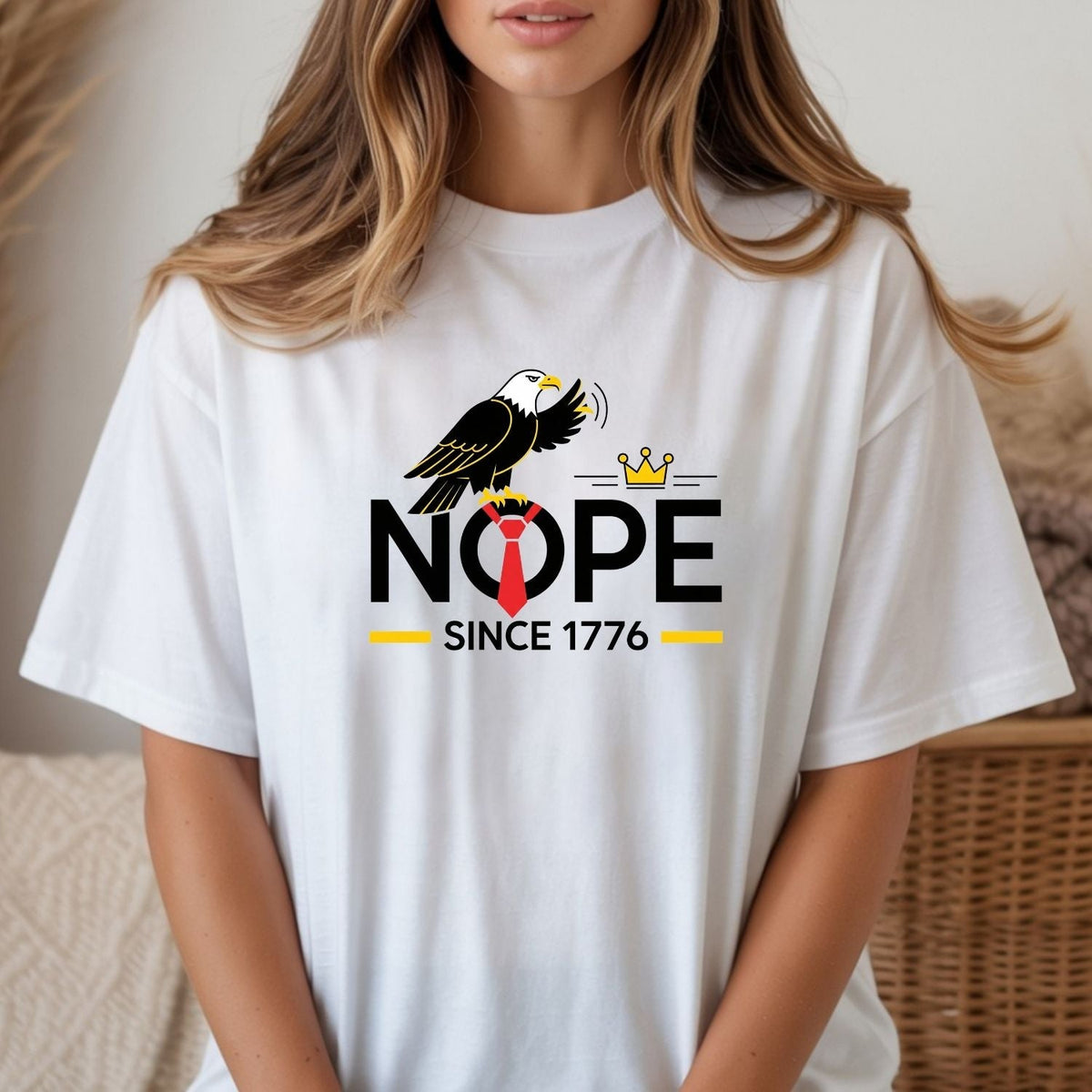Bald Eagle NOPE Since 1776 T-Shirt – No Kings in America product image 5