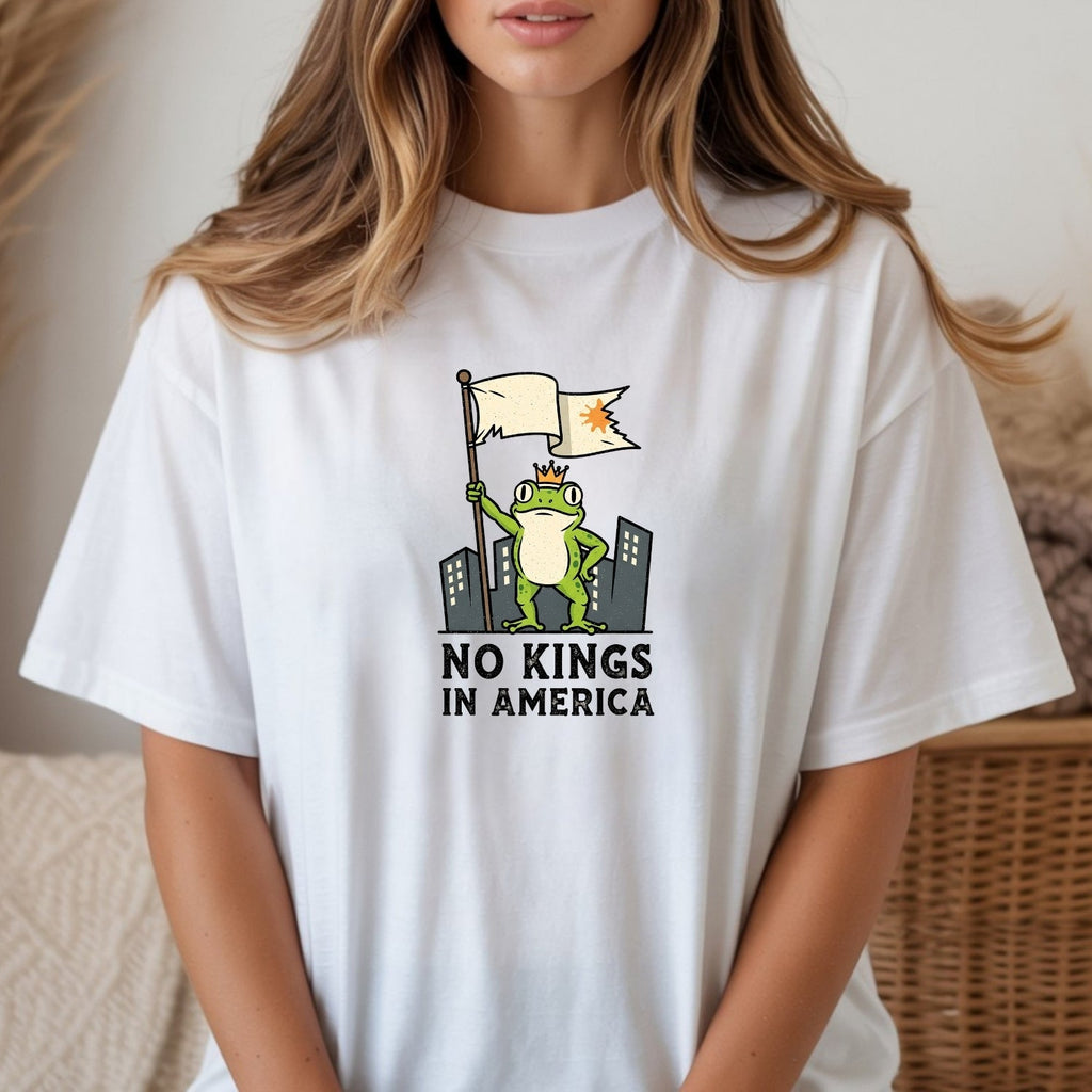 No Kings in America Frog T-Shirt – Rebellious Cartoon product image 24