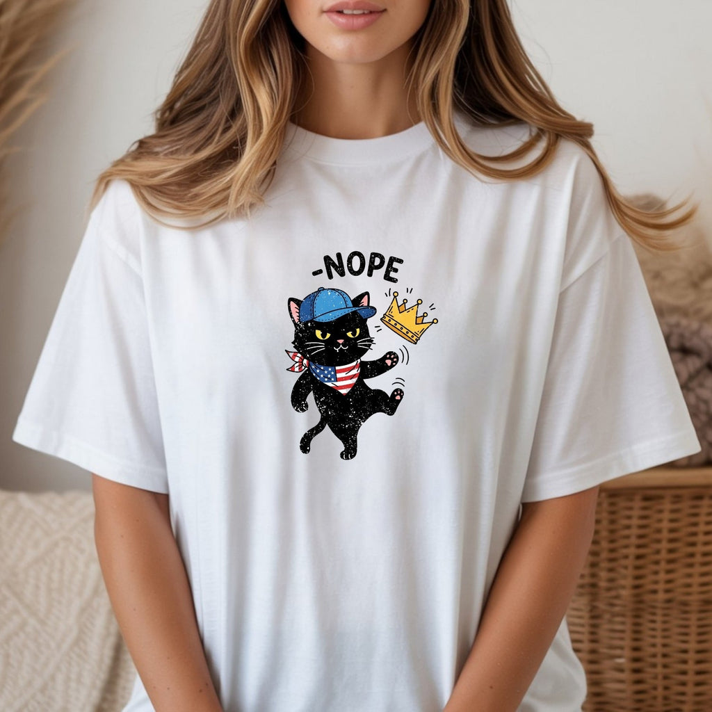 No Kings Shirt – Black Cat Parody Tee – Funny Democracy product image 6