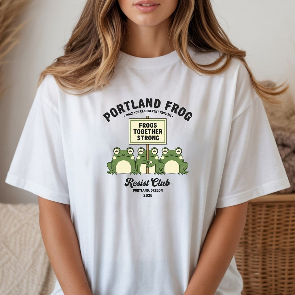 Funny Portland Frog Strong Together Tee – Rebellious Meme product image 6