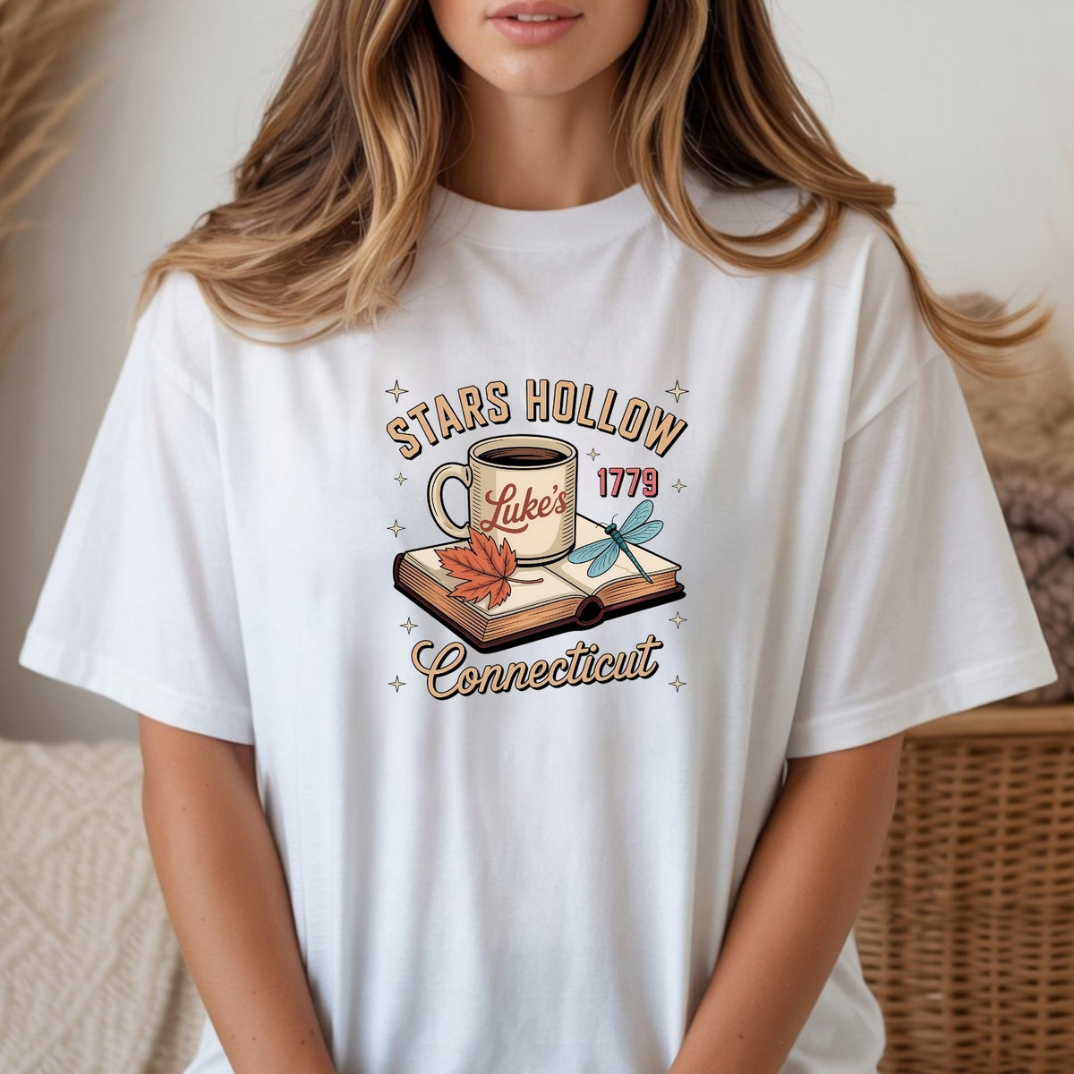 Retro Coffee Shop Tee – Stars Hollow Connecticut 1779 product image 17