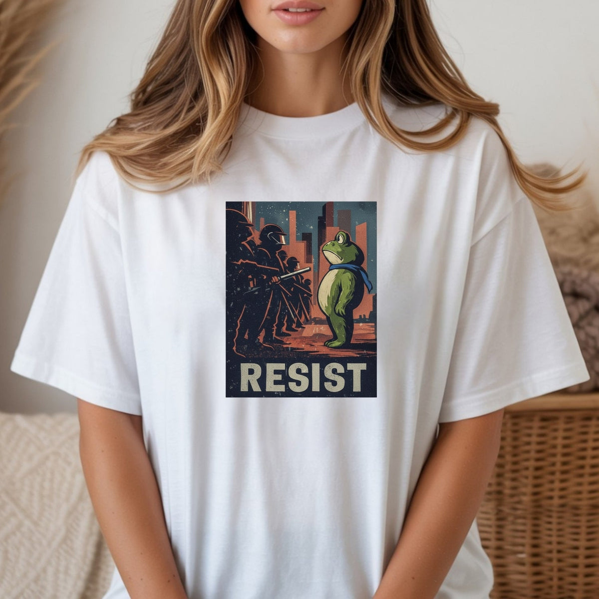 Resist Portland Frog Shirt – Funny Rebel Graphic Tee – No product image 21