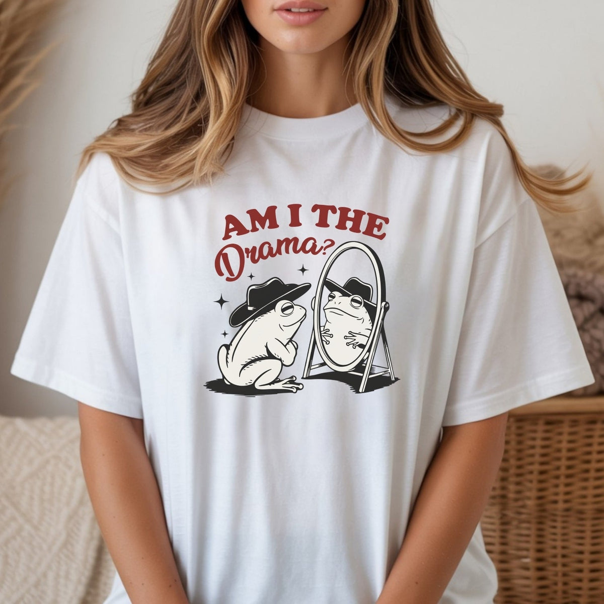 Am I the Drama Shirt – Funny Cowboy Frog Tee – Snarky Humor product image 6