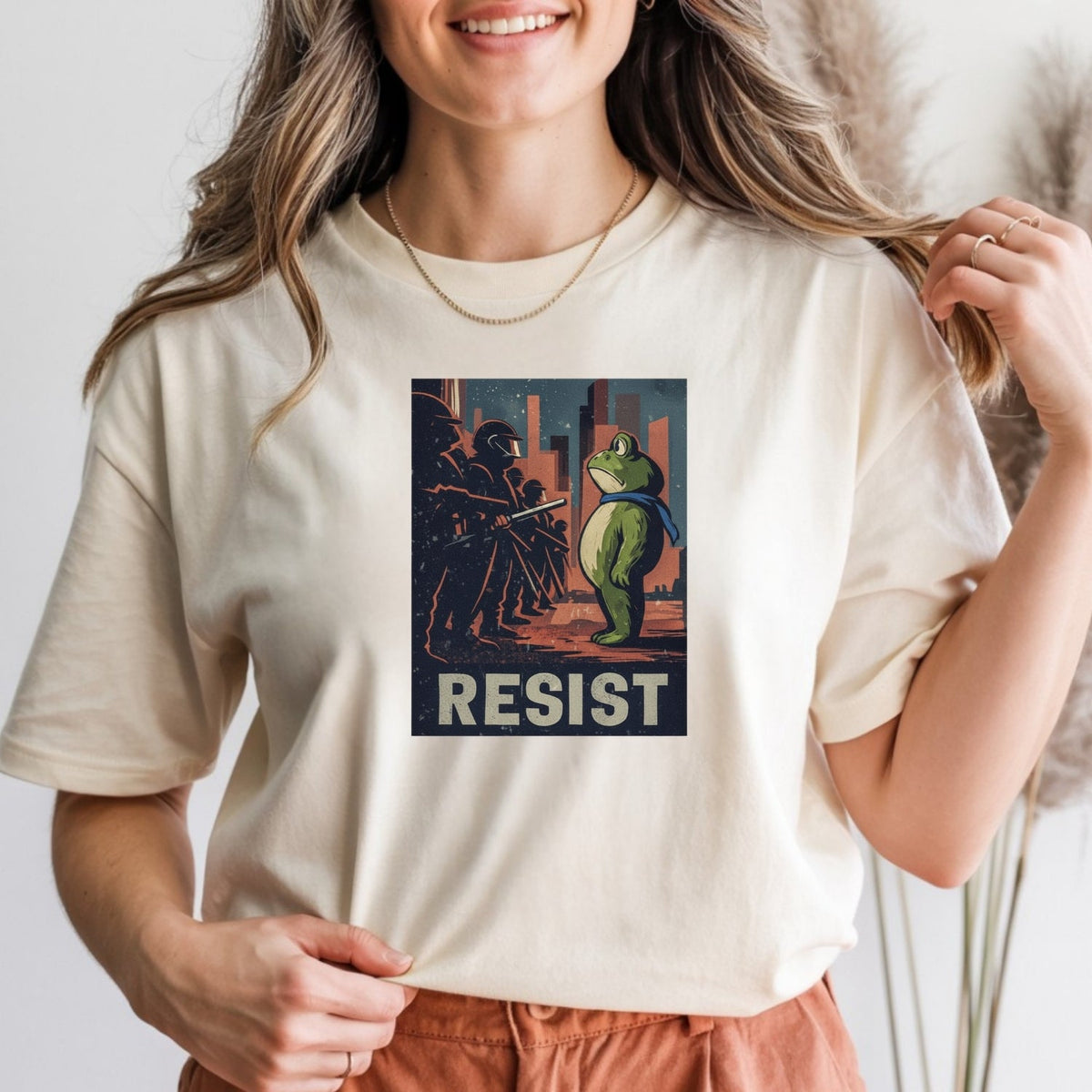 Resist Portland Frog Shirt – Funny Rebel Graphic Tee – No product image 22
