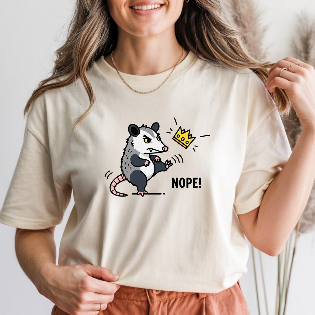 Nope Possum T-Shirt – No Kings Funny Graphic Tee – Grumpy product image 7