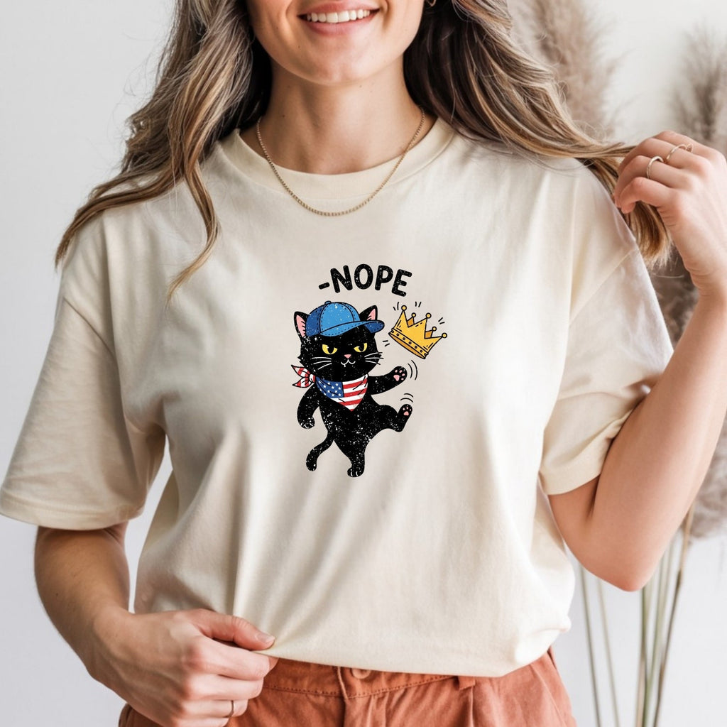 No Kings Shirt – Black Cat Parody Tee – Funny Democracy product image 7