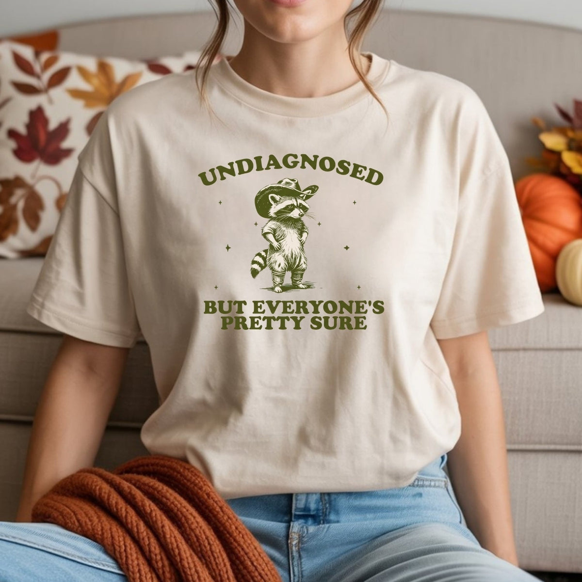 Undiagnosed but Everyone’s Pretty Sure T-Shirt – Funny product image 3