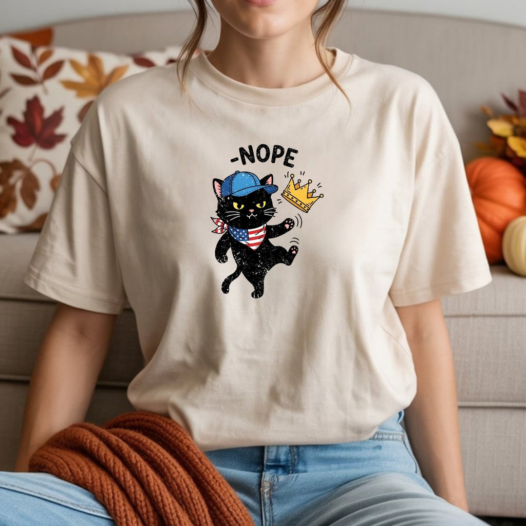 No Kings Shirt – Black Cat Parody Tee – Funny Democracy product image 8