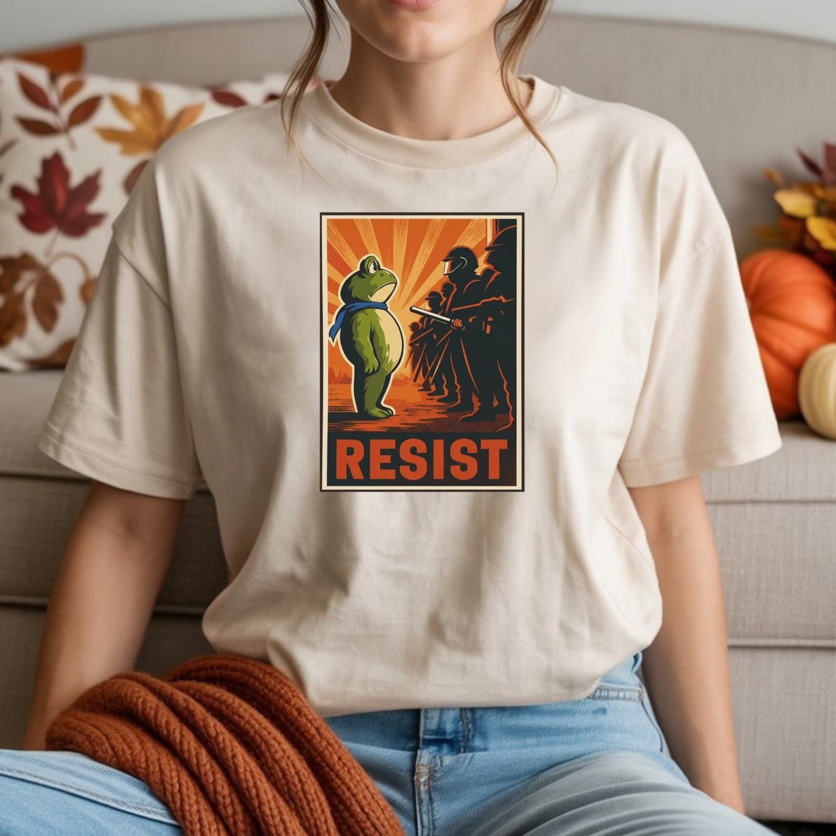 Portland Frog Shirt – Funny Rebel Graphic Tee – No Kings in product image 17