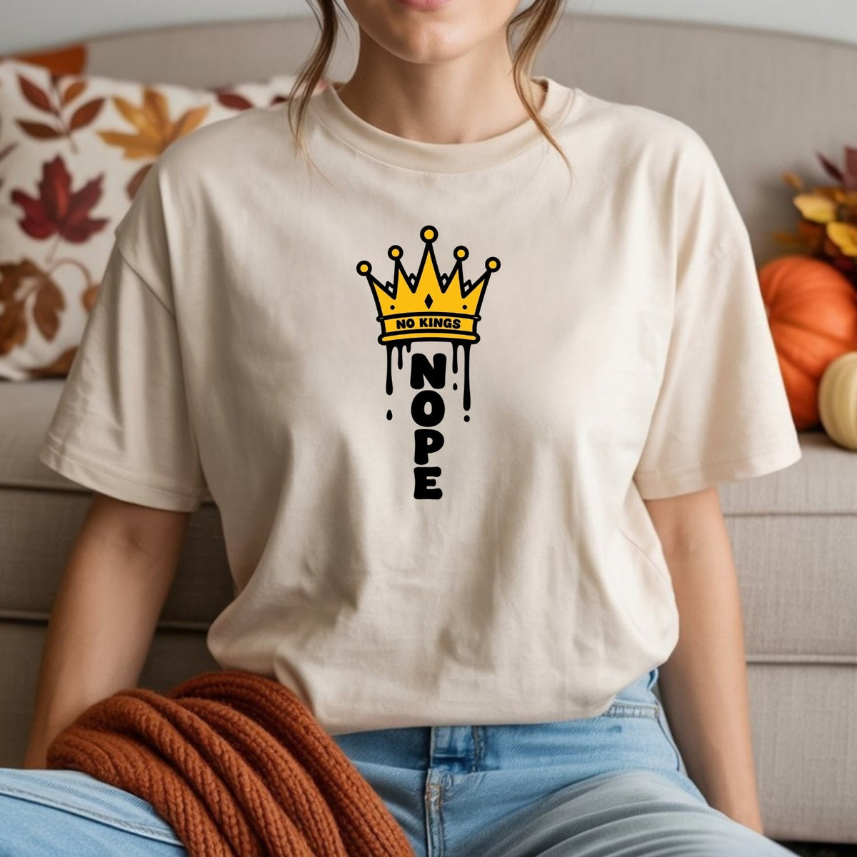 No Kings T-Shirt – Crown Graphic Tee, Patriotic Freedom product image 8