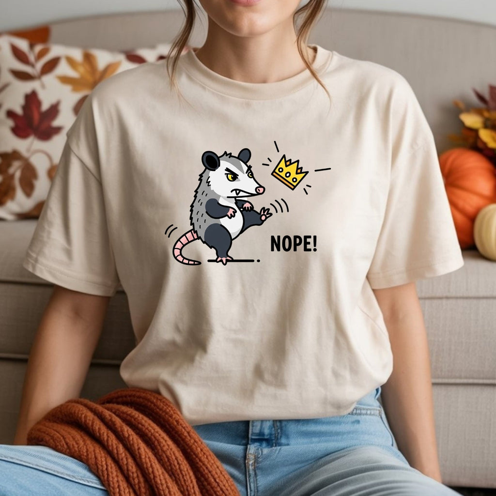 Nope Possum T-Shirt – No Kings Funny Graphic Tee – Grumpy product image 8