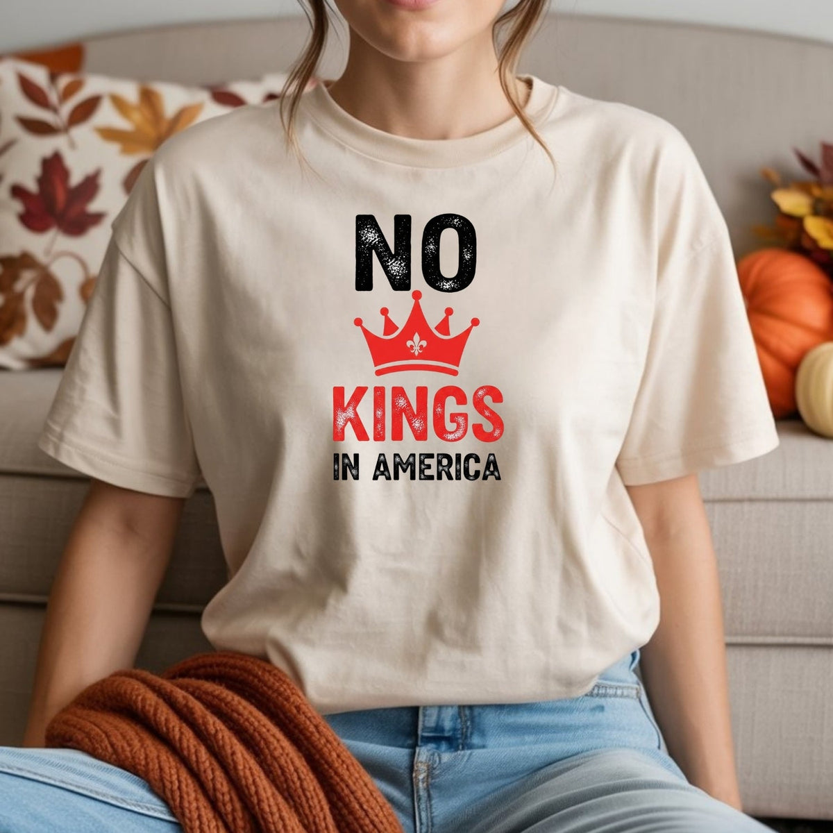 No Kings in America T-Shirt – Patriotic Democracy Tee – product image 4