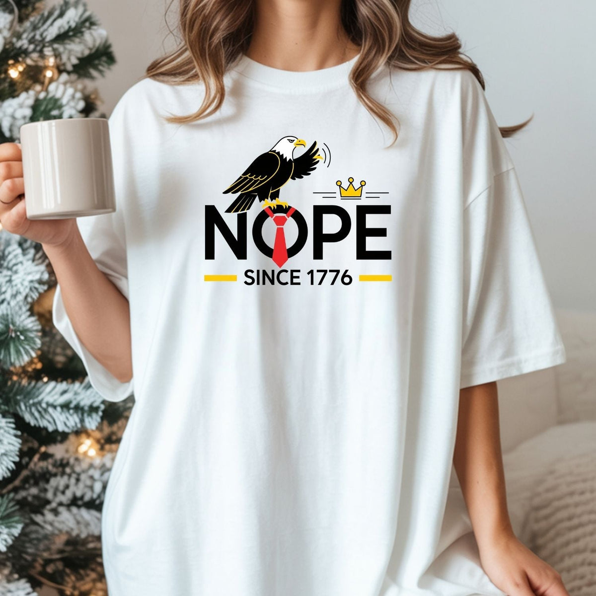 Bald Eagle NOPE Since 1776 T-Shirt – No Kings in America product image 8