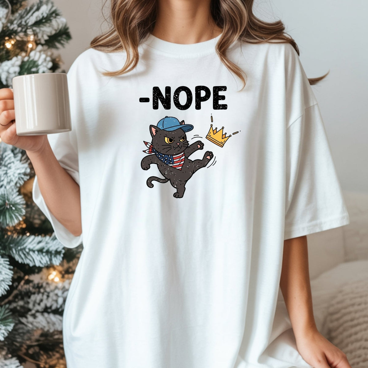No Kings in America Tee – Black Cat Parody Shirt – Liberty product image 7
