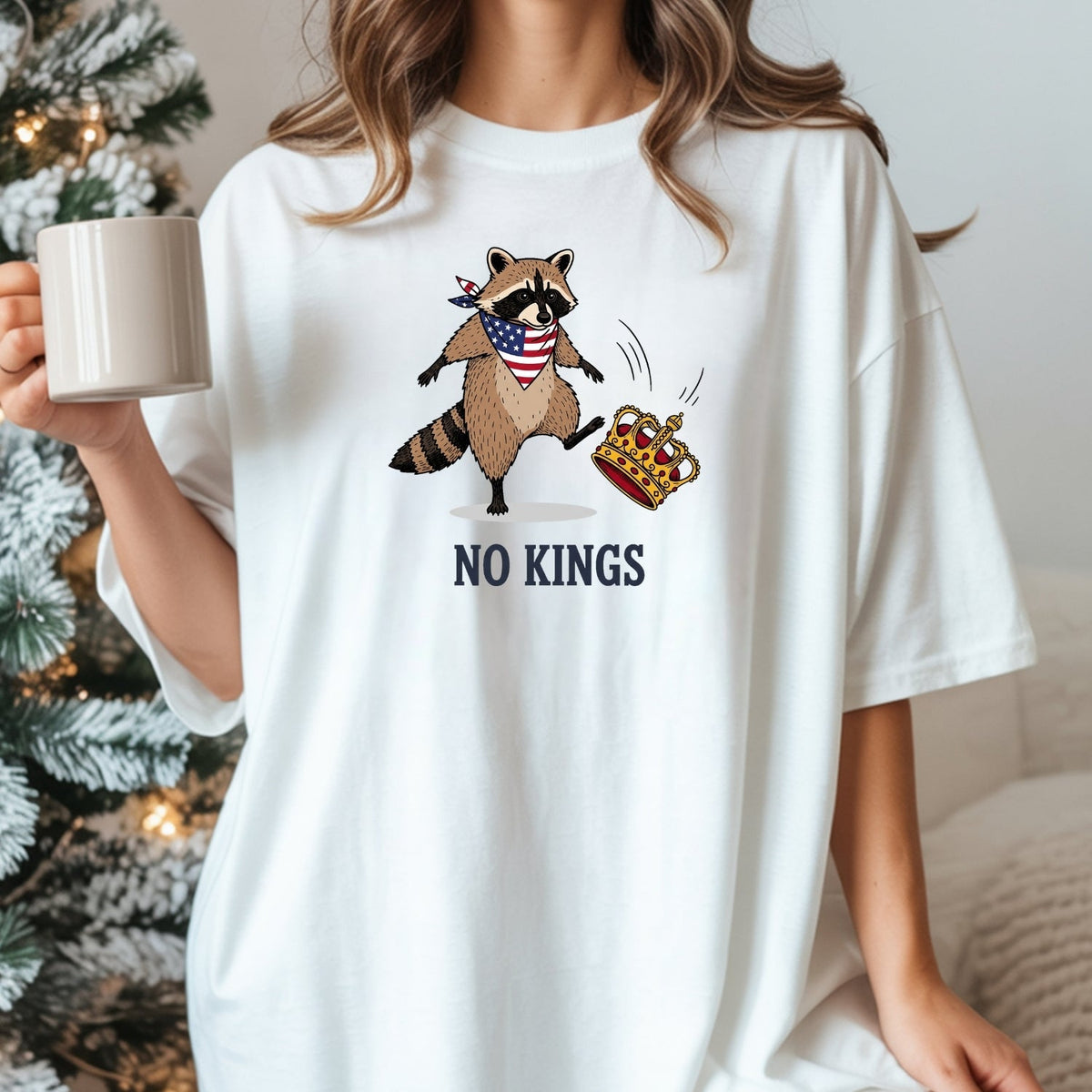 No Kings Raccoon T-Shirt – Funny American Rebel Tee – product image 14