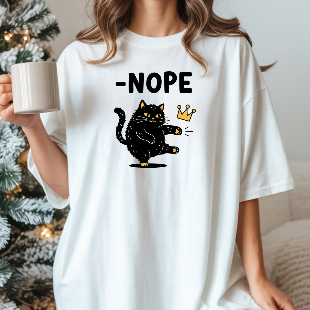 Black Cat Parody T-Shirt – No Kings in America Funny Satire product image 9