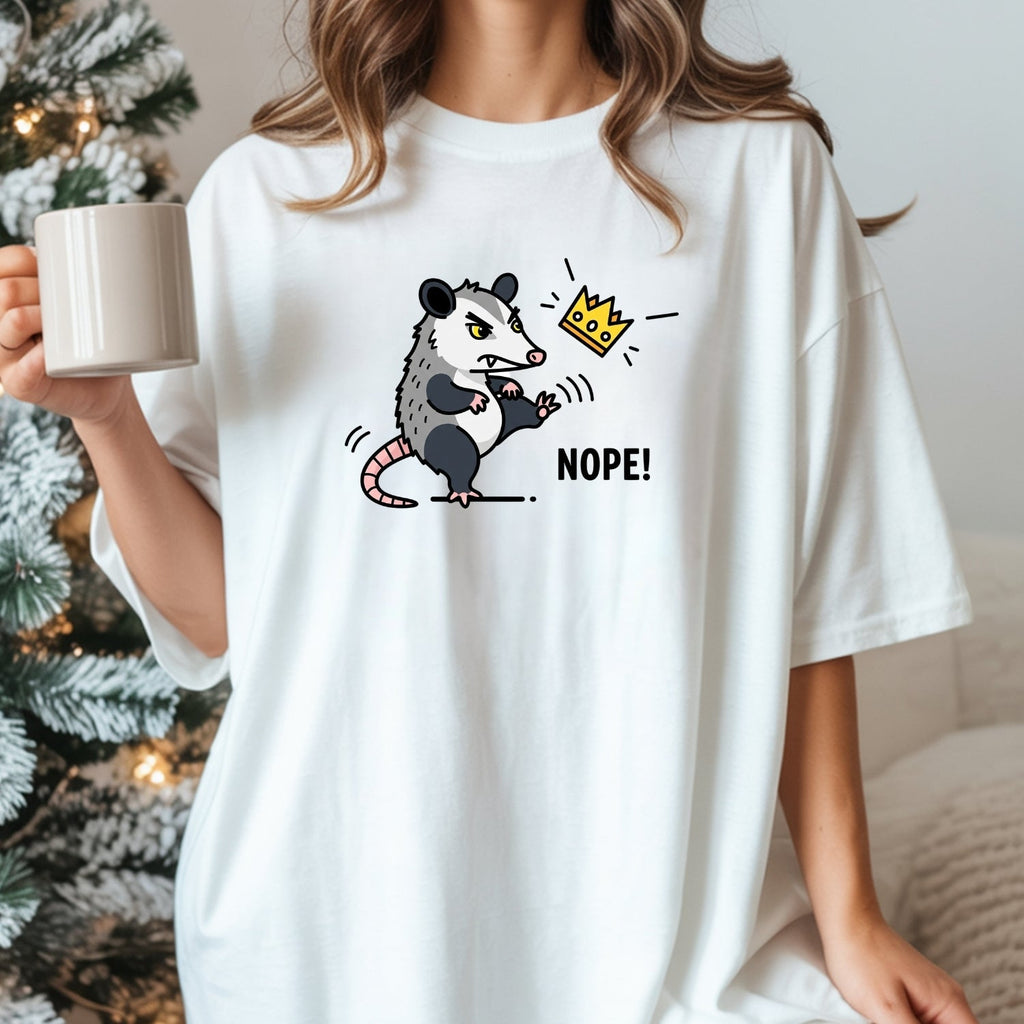 Nope Possum T-Shirt – No Kings Funny Graphic Tee – Grumpy product image 9