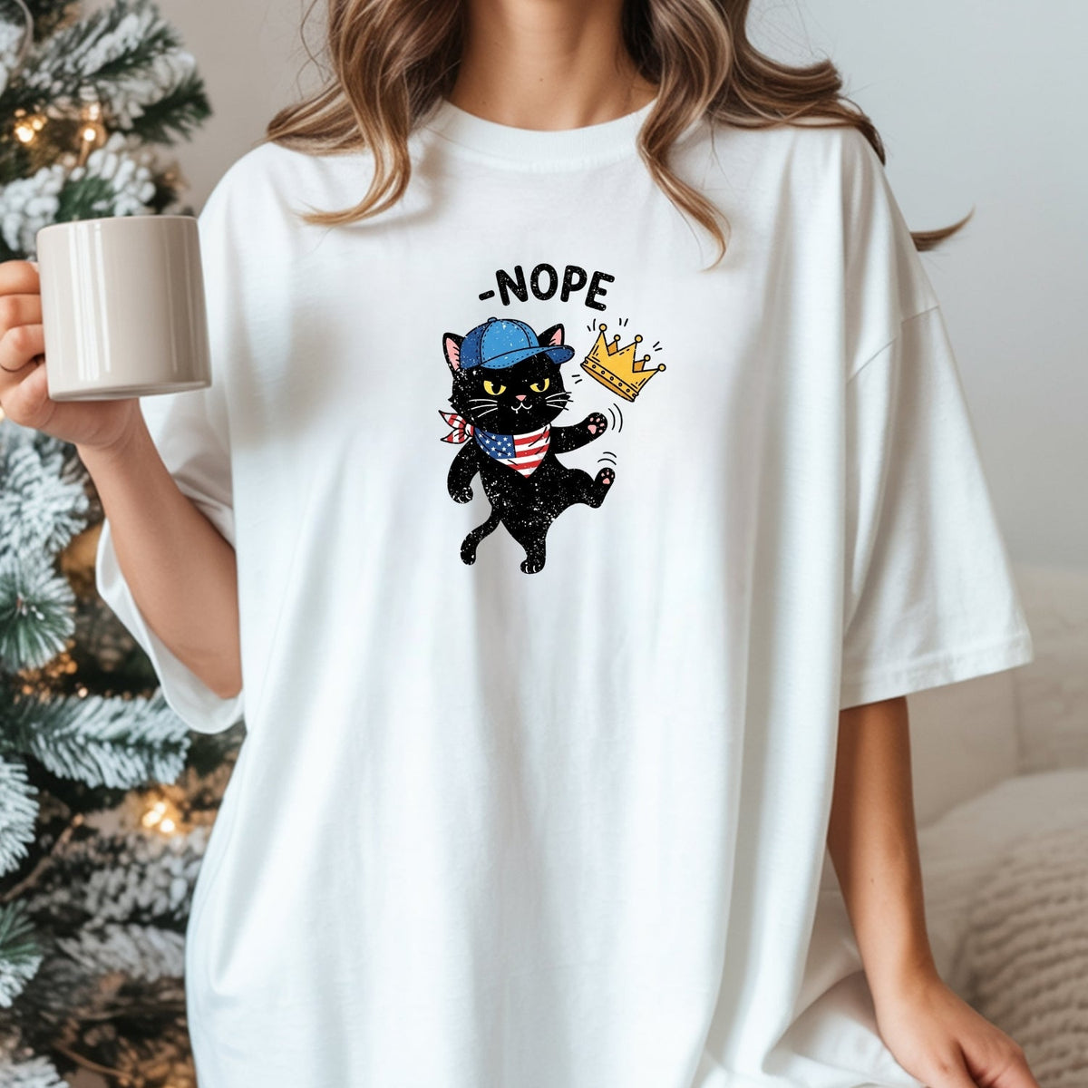 No Kings Shirt – Black Cat Parody Tee – Funny Democracy product image 9