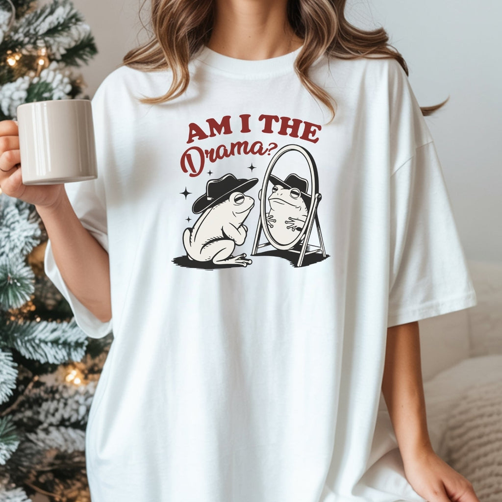Am I the Drama Shirt – Funny Cowboy Frog Tee – Snarky Humor product image 9