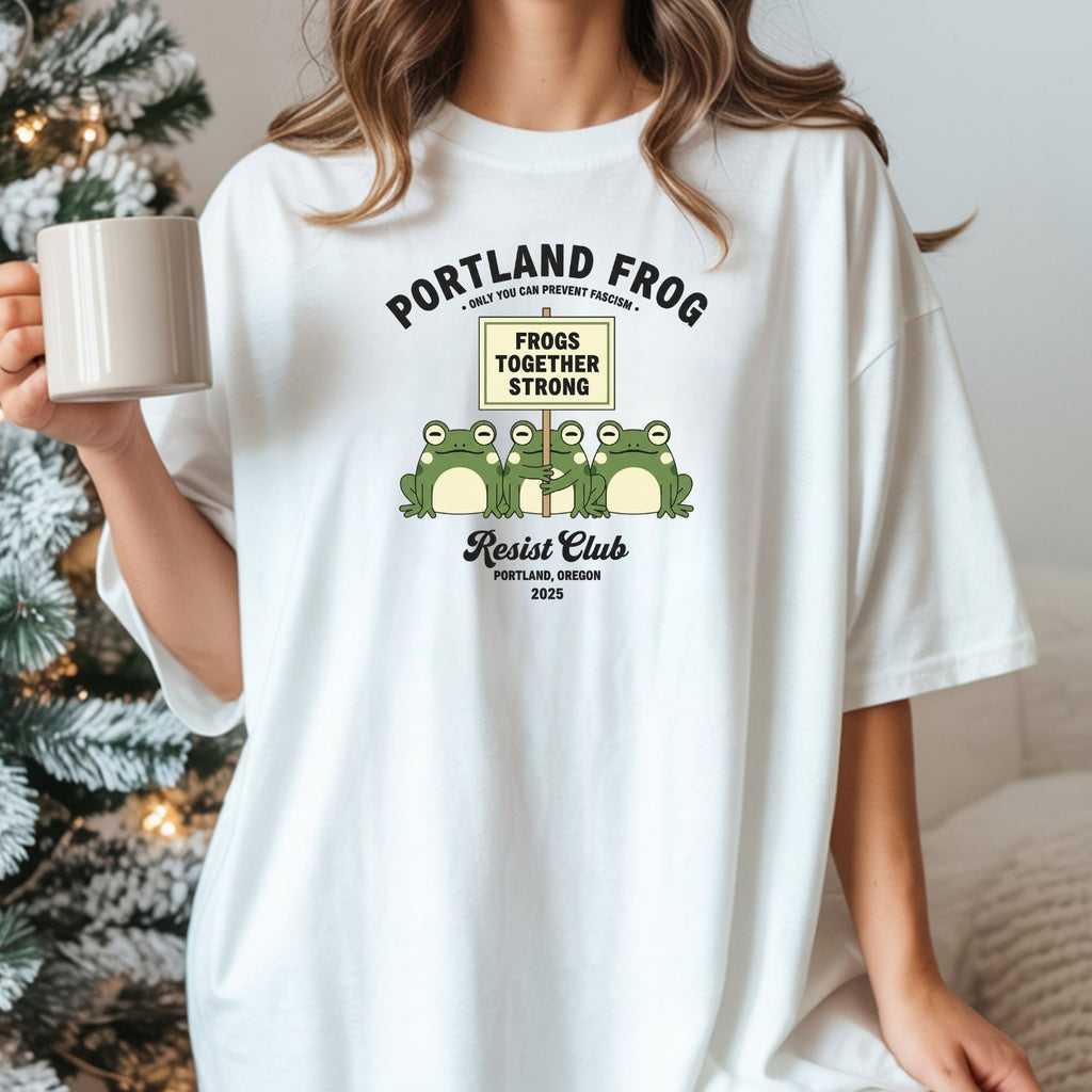 Funny Portland Frog Strong Together Tee – Rebellious Meme product image 9