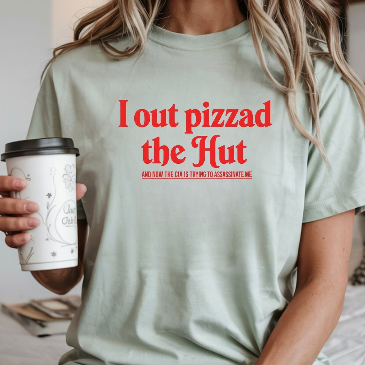 I Out Pizza the Hut CIA Meme Tee - Funny Internet Graphic product image 22