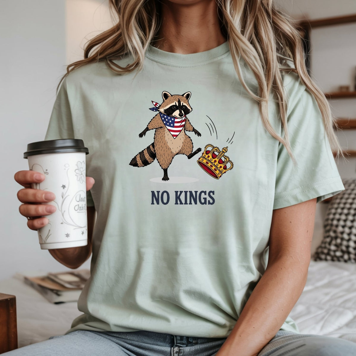No Kings Raccoon T-Shirt – Funny American Rebel Tee – product image 15