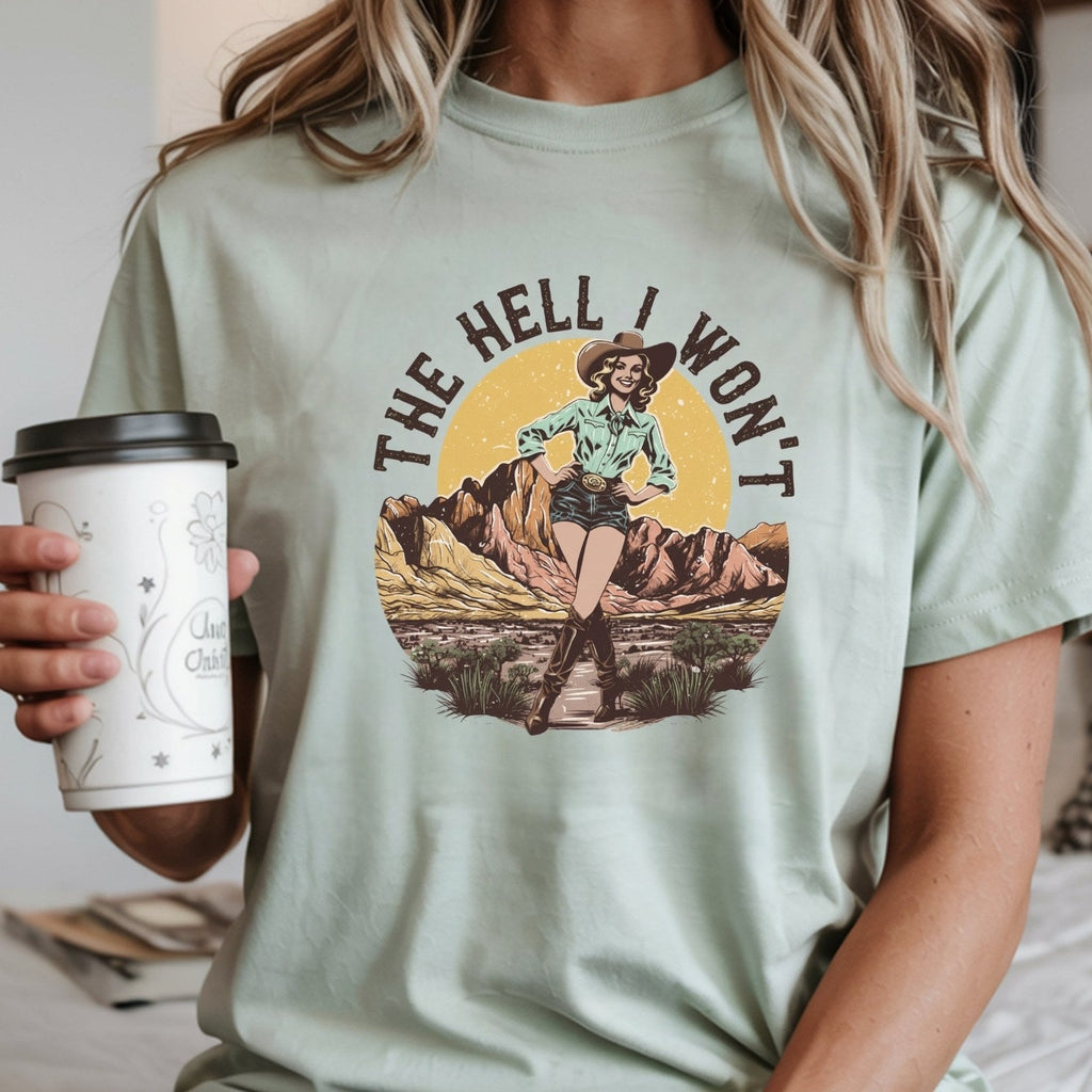 The Hell I Won’t T-Shirt – Retro Feminist Tee, Equality & product image 5