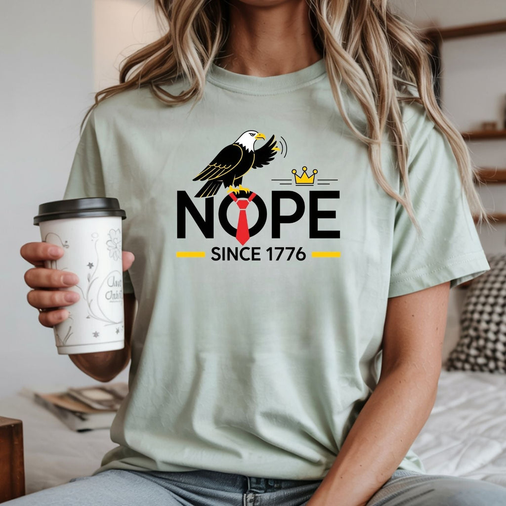 Bald Eagle NOPE Since 1776 T-Shirt – No Kings in America product image 9