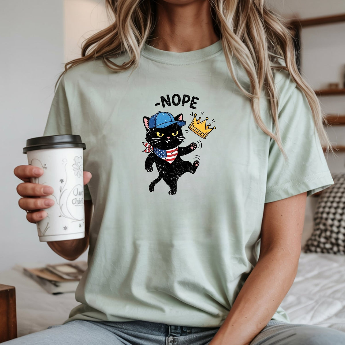 No Kings Shirt – Black Cat Parody Tee – Funny Democracy product image 10