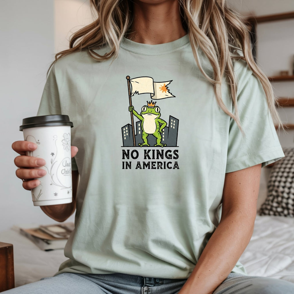 No Kings in America Frog T-Shirt – Rebellious Cartoon product image 28
