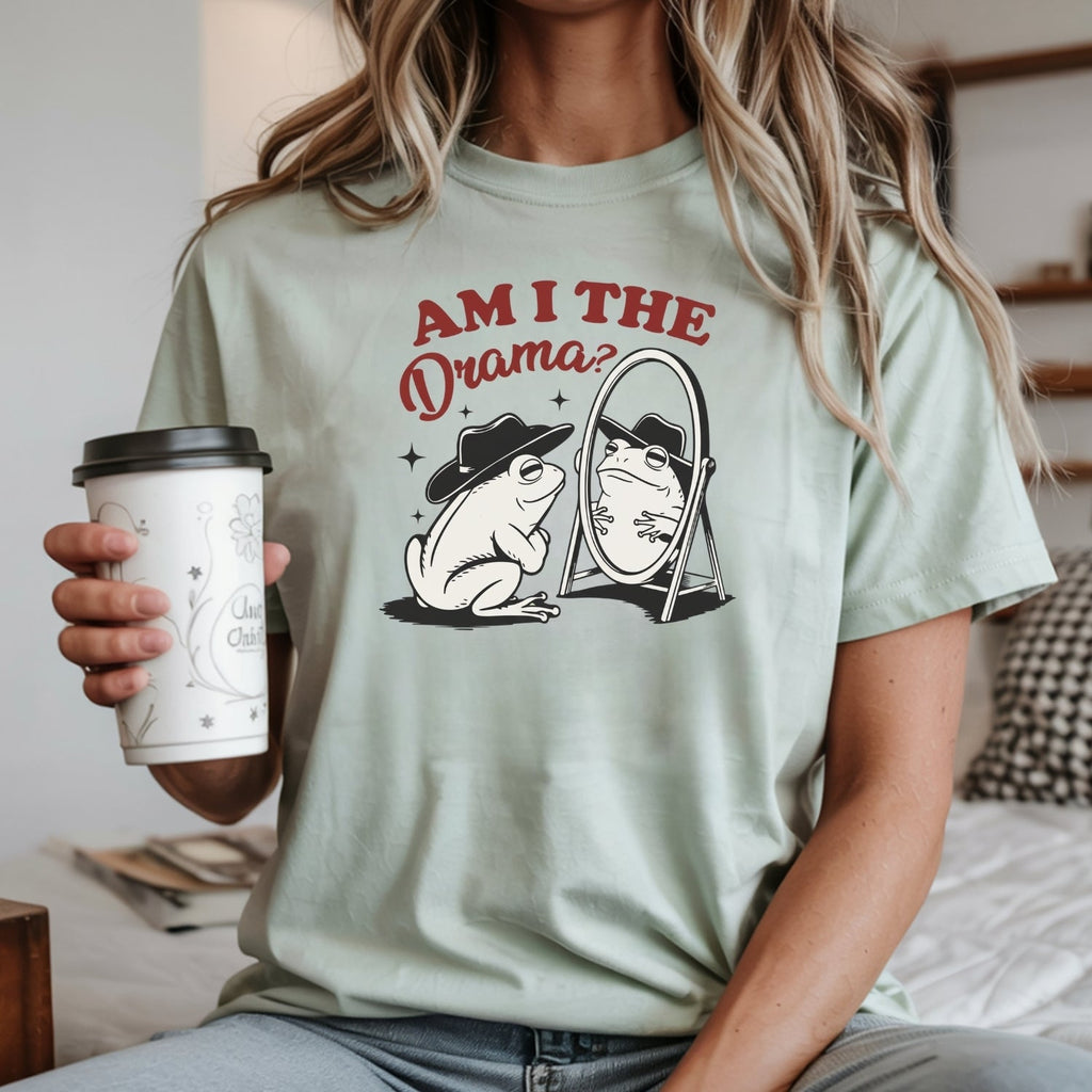 Am I the Drama Shirt – Funny Cowboy Frog Tee – Snarky Humor product image 10