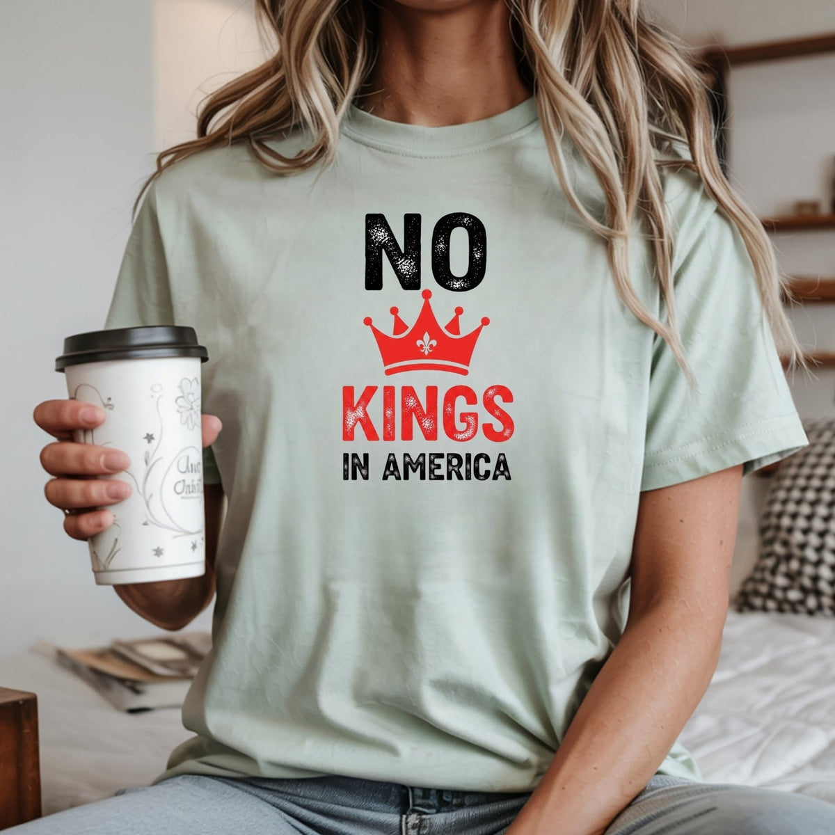 No Kings in America T-Shirt – Patriotic Democracy Tee – product image 6