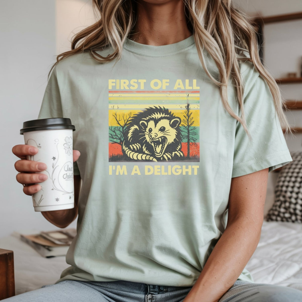 First of All I’m a Delight T-Shirt – Funny Opossum Tee – product image 16