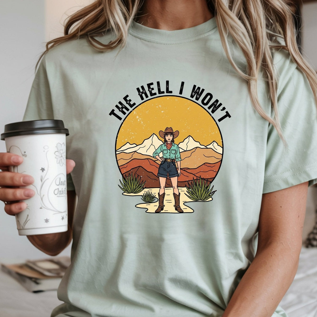 The Hell I Won’t Shirt – Retro Feminist Tee, Women’s product image 6
