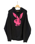 Anti Social Club x Playboy Pink Bunny Logo Black Hoodie product image 1