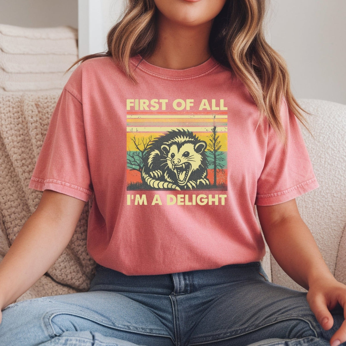 First of All I’m a Delight T-Shirt – Funny Opossum Tee – product image 17