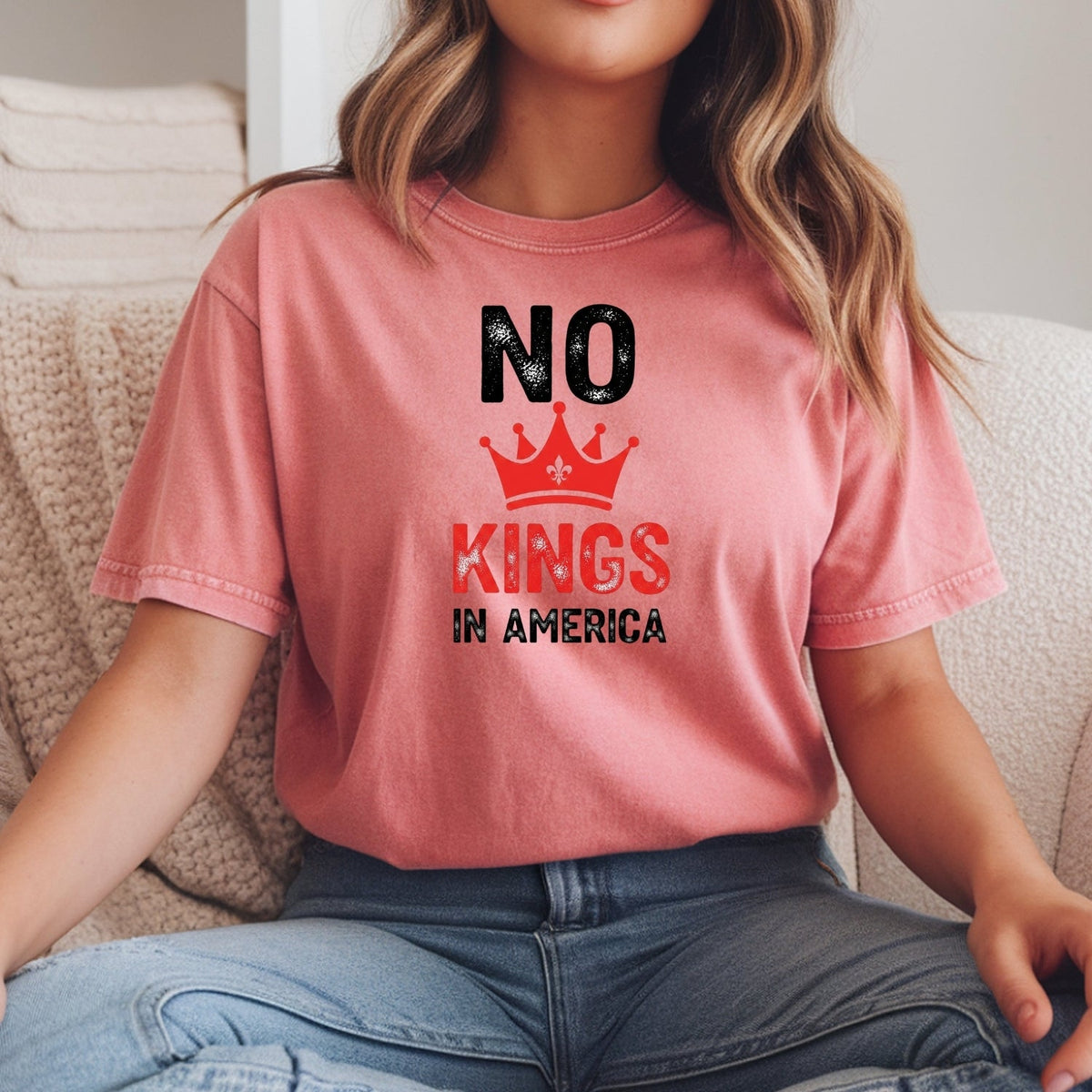 No Kings in America T-Shirt – Patriotic Democracy Tee – product image 7