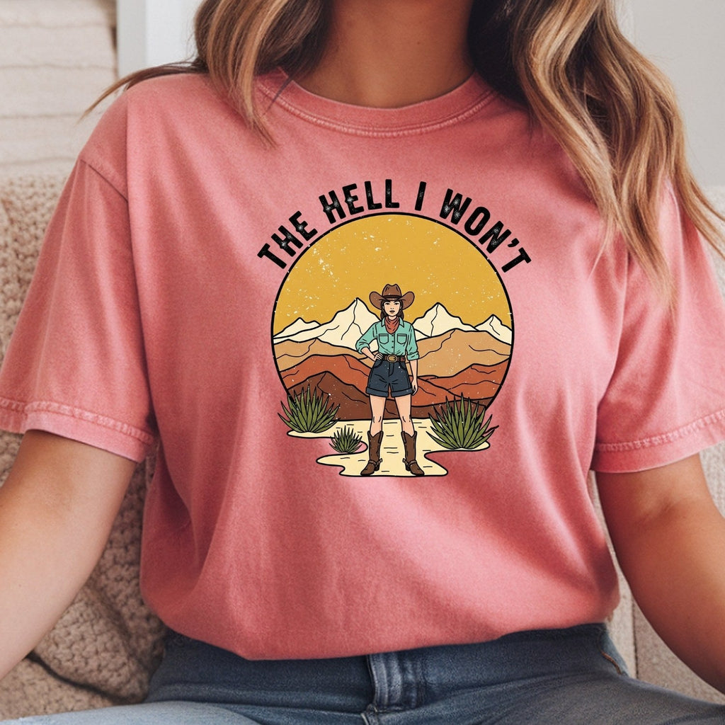 The Hell I Won’t Shirt – Retro Feminist Tee, Women’s product image 7