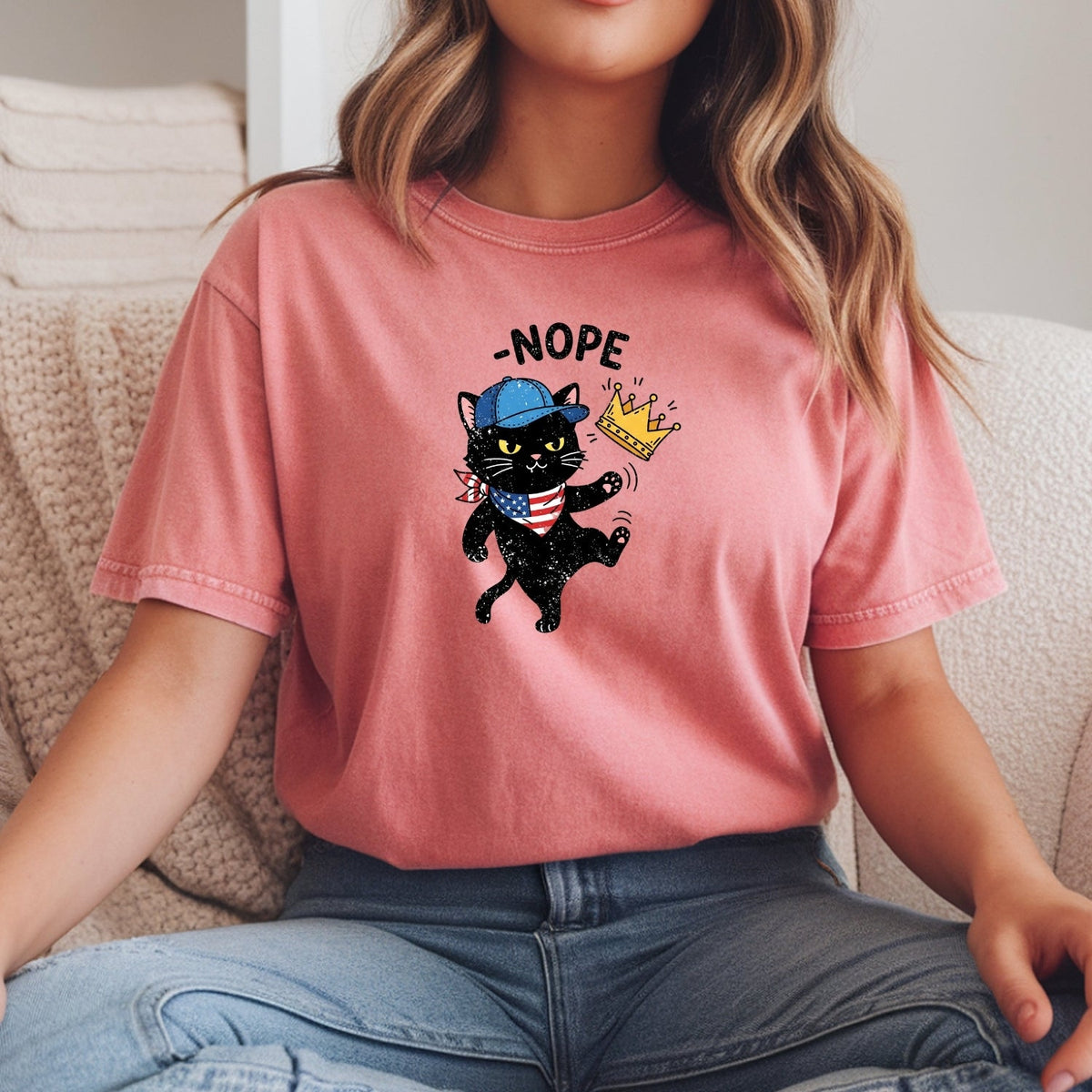 No Kings Shirt – Black Cat Parody Tee – Funny Democracy product image 11