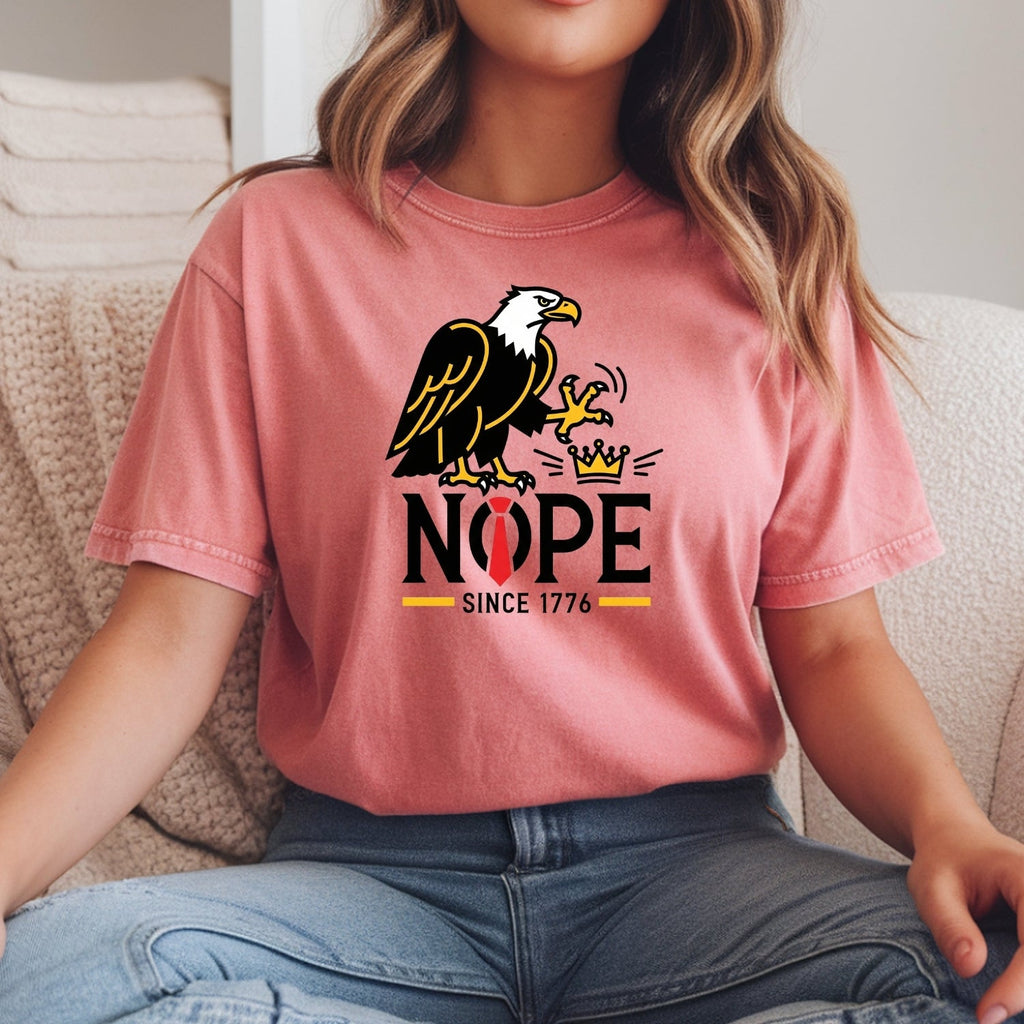 No Kings in America Shirt – Bald Eagle Graphic Tee – Funny product image 9