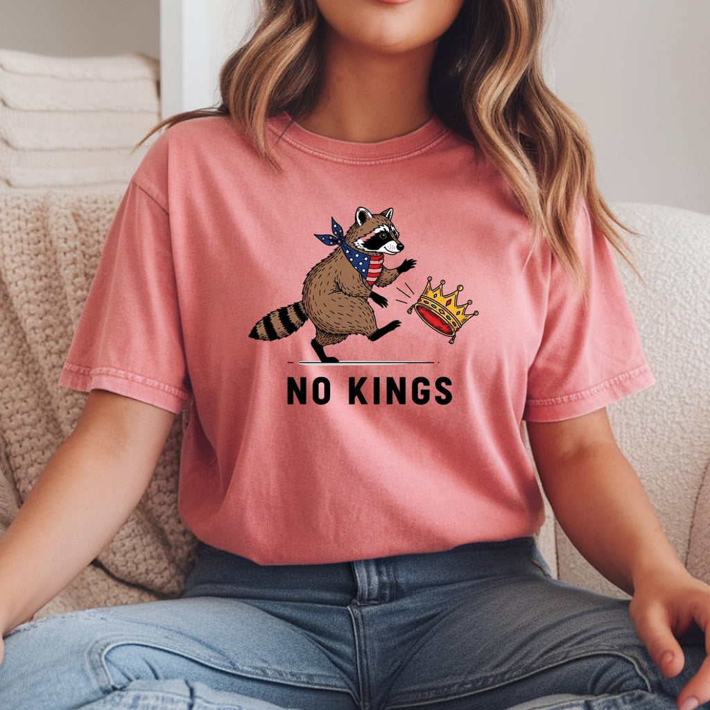 No Kings Raccoon Graphic T-Shirt - Freedom and Independence product image 8