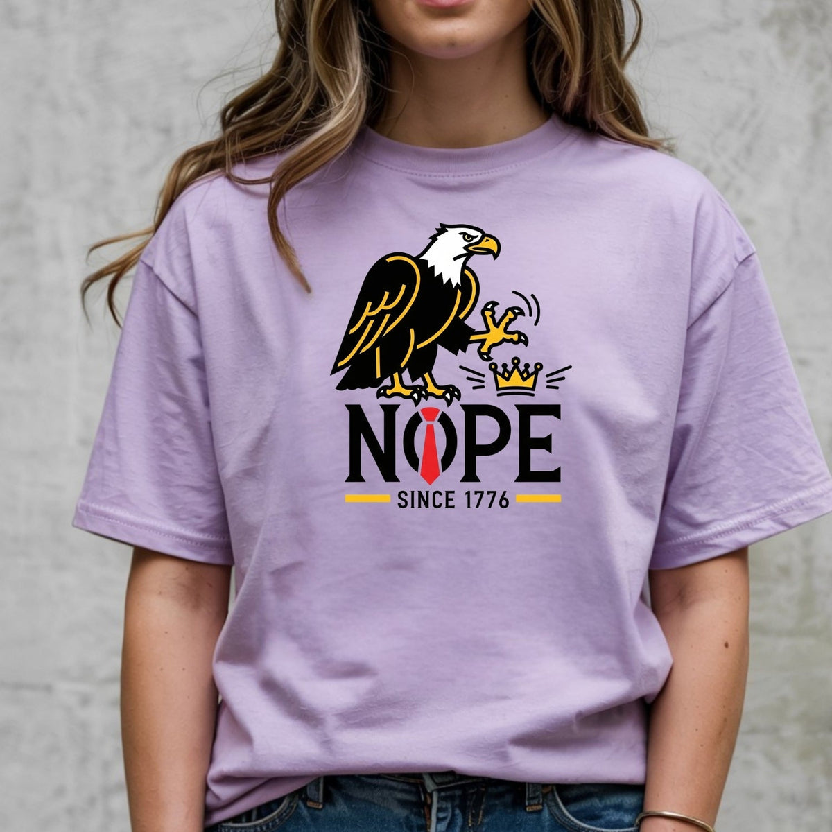 No Kings in America Shirt – Bald Eagle Graphic Tee – Funny product image 10