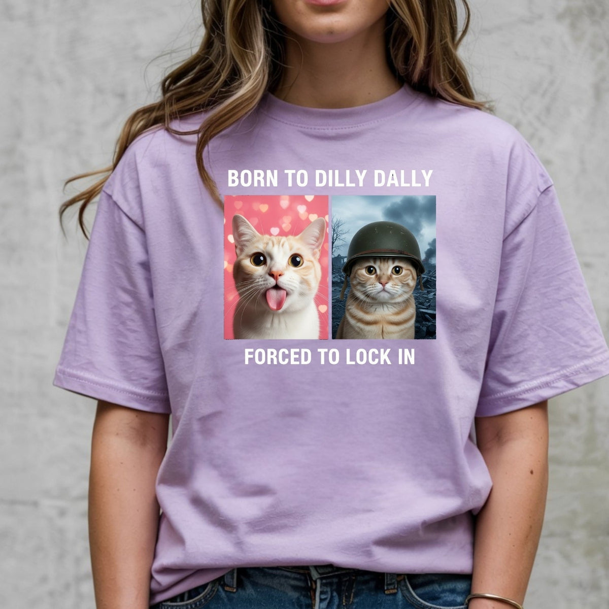 Born to Dilly Dally Forced to Lock In T-Shirt – Funny Viral product image 16