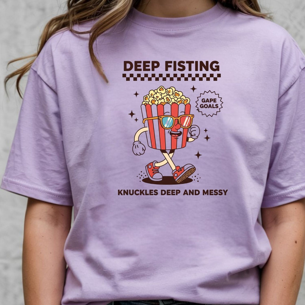 Funny Deep Fisting Popcorn T-Shirt - Retro Humor Tee product image 9