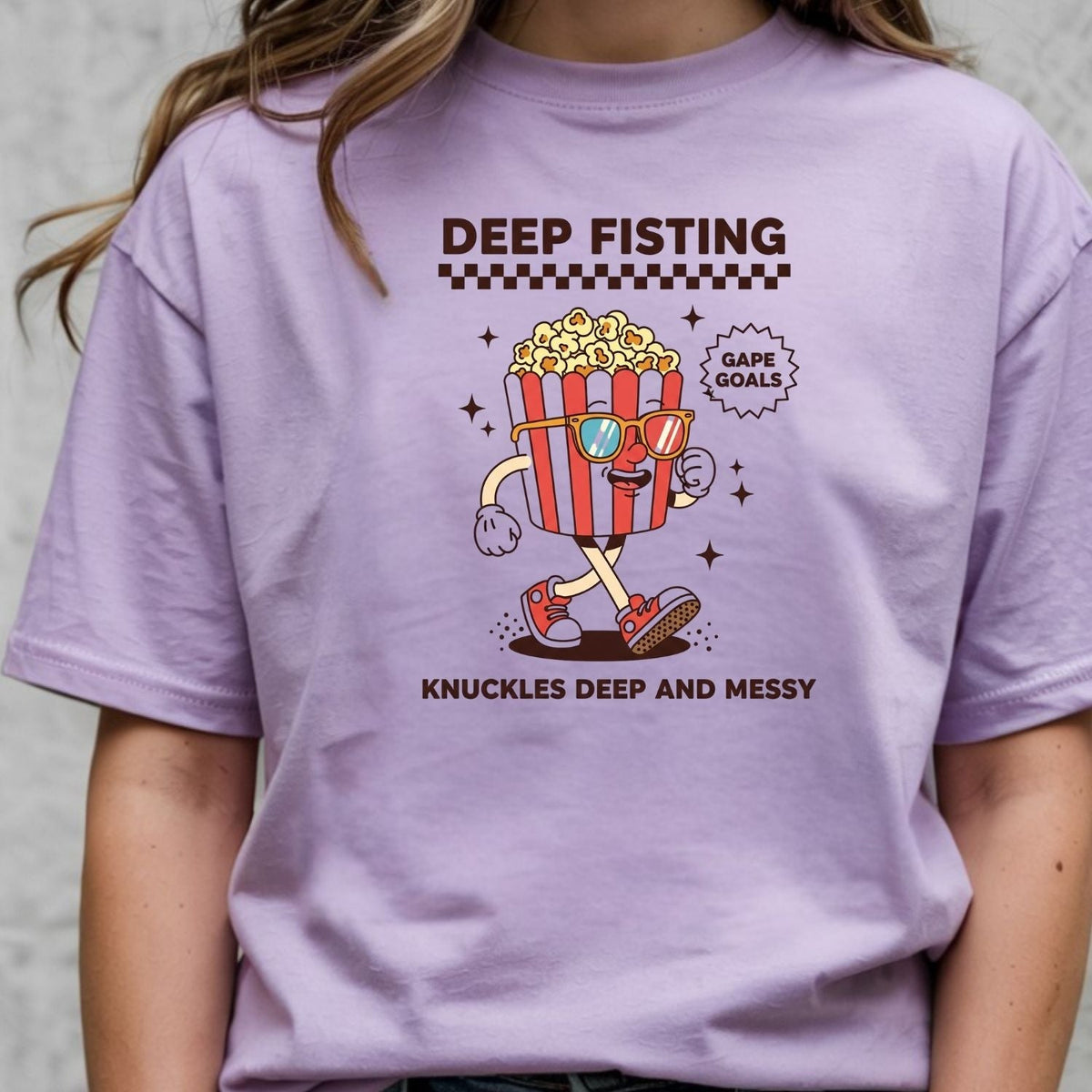 Funny Deep Fisting Popcorn T-Shirt - Retro Humor Tee product image 9