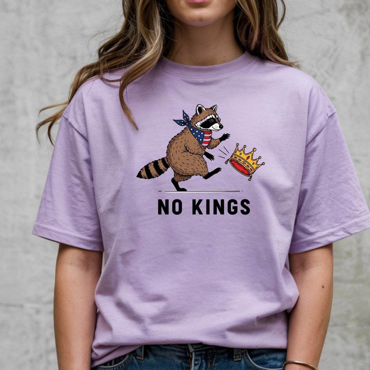 No Kings Raccoon Graphic T-Shirt - Freedom and Independence product image 9
