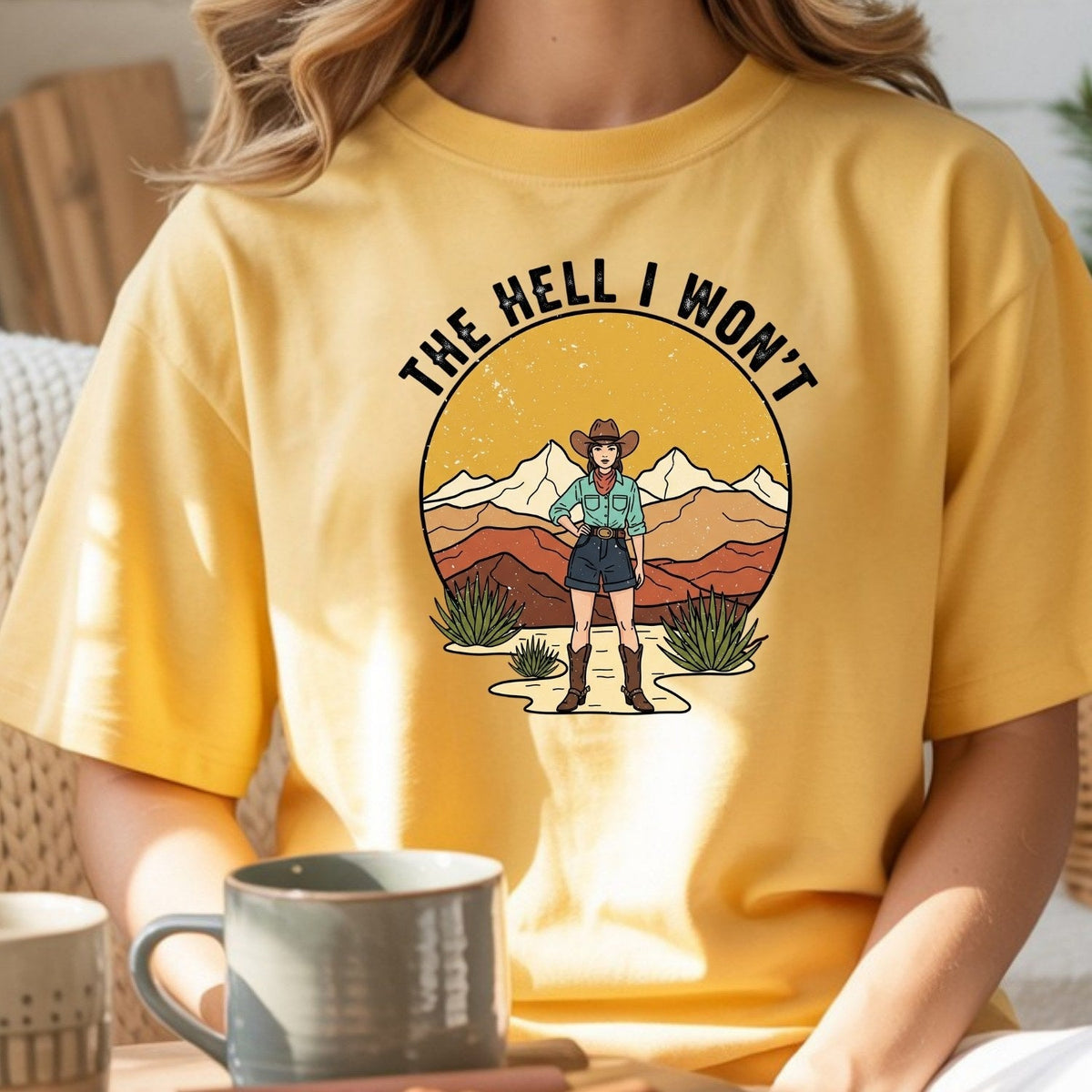 The Hell I Won’t Shirt – Retro Feminist Tee, Women’s product image 9