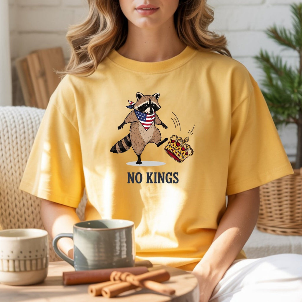 No Kings Raccoon T-Shirt – Funny American Rebel Tee – product image 18