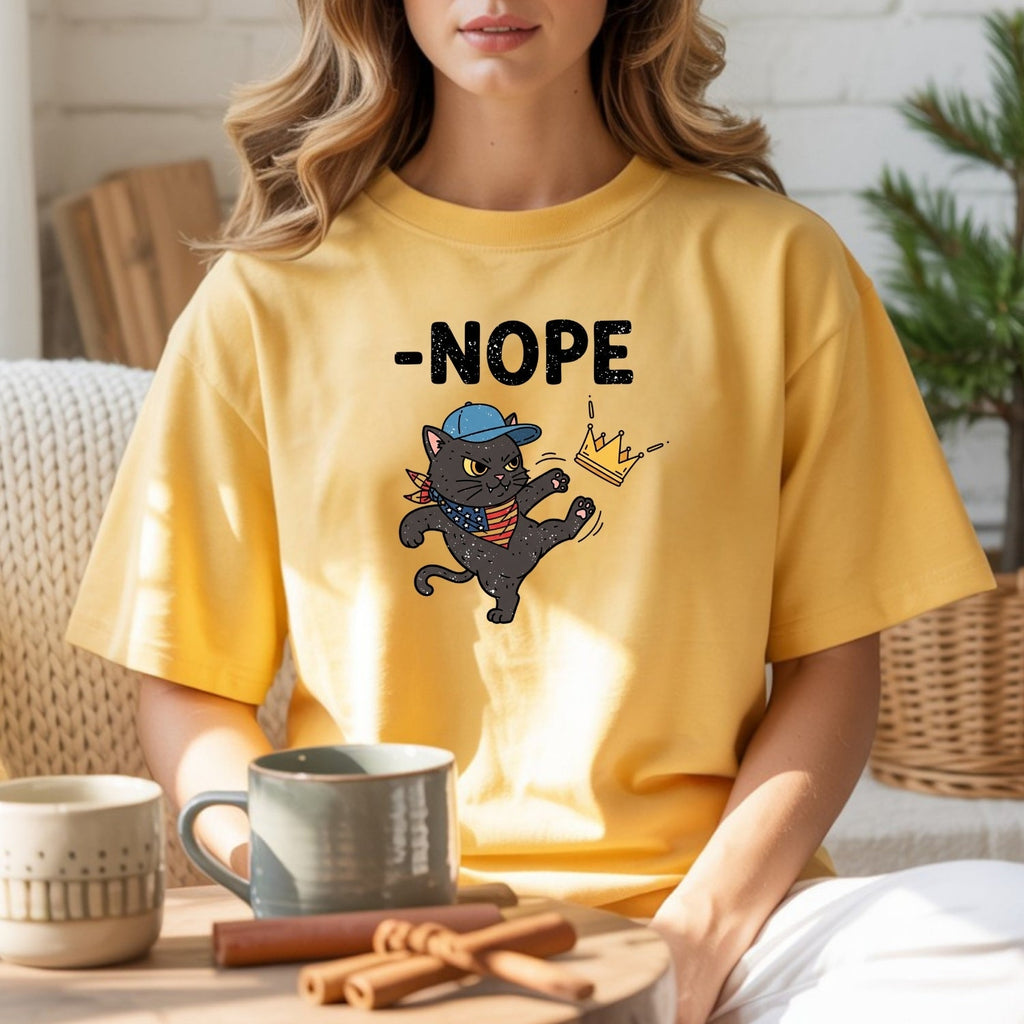 No Kings in America Tee – Black Cat Parody Shirt – Liberty product image 11