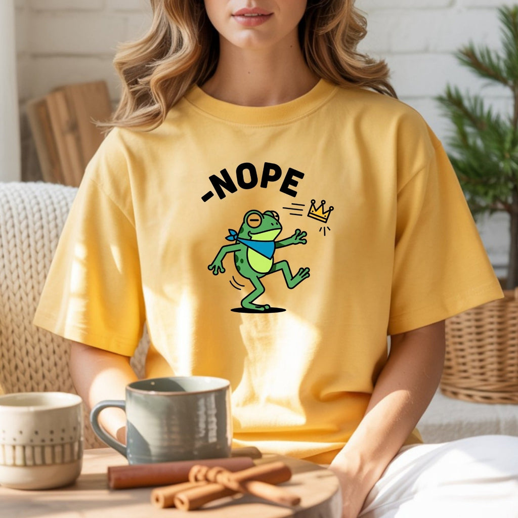 No Kings Streetwear T-Shirt – Frog Graphic Cotton Top for product image 16